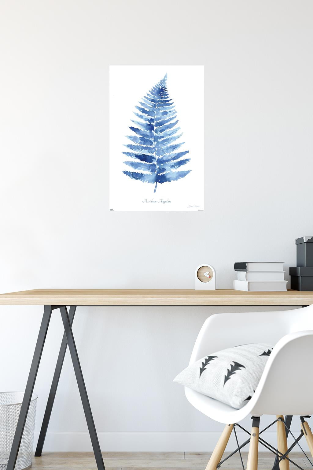 Jean Plout - Indigo Botanical Asoidium Angulare Wall Poster, 14.725" x 22.375"