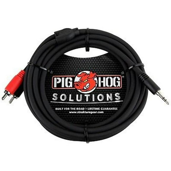 Ace Products Group 10 ft. Stereo Breakout Cable - 3.5 mm to Dual RCA