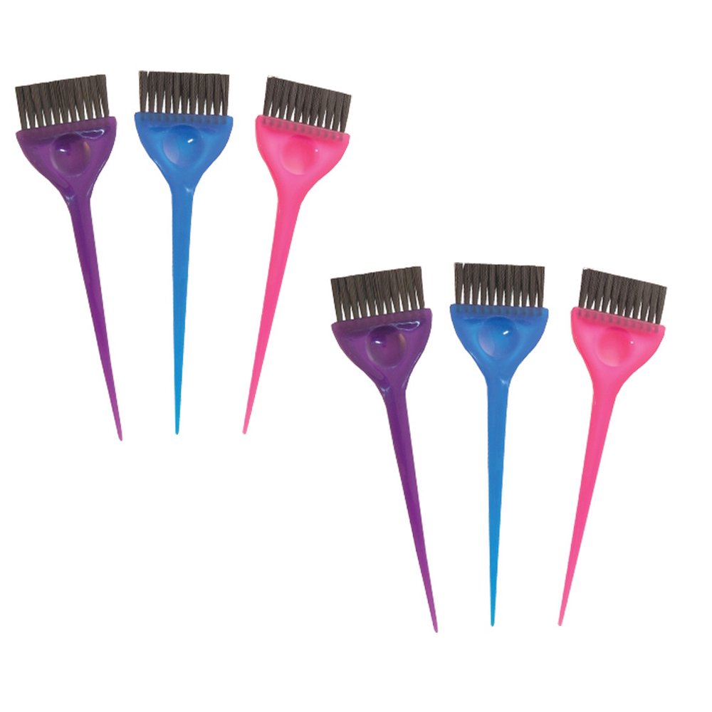 SOFT 'N STYLE Salon Hair Coloring 3 Piece Translucent Dye Brush Set 2 x