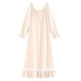 thumbnail image 4 of Kureaily Womens' Nightgown Long Sleeve Sleepwear Vintage Nightshirt Dress Soft Sleepwear, 4 of 4