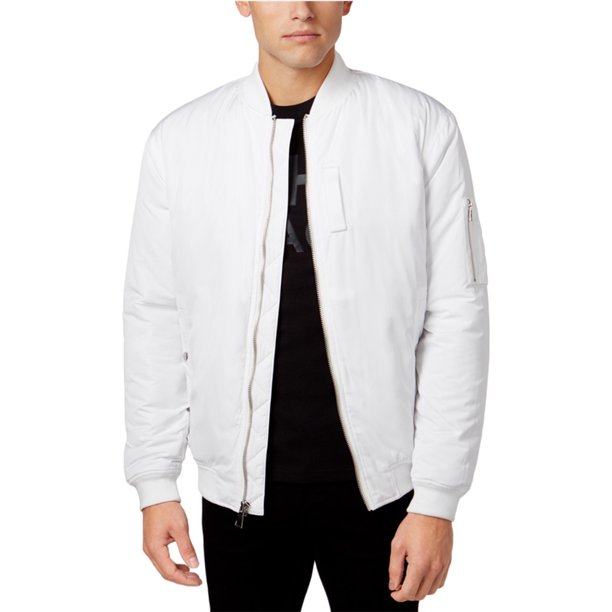 Chaqueta bomber acolchada WHT SPACE para hombre color blanco extragrande