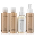 thumbnail image 1 of Kit de viaje MOEHAIR (juego de champú y acondicionador de proteínas, acondicionador sin enjuague y spray protector térmico con escudo térmico, 3.4 onzas líquidas cada uno) Sin sulfatos ni parabenos |, 1 of 5