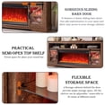 thumbnail image 5 of OKD Farmhouse Fireplace TV Stand for 85" TV, Highboy Entertainment Center w/42" Electric Fireplace & LED Light, Media Console w/Sliding Barn Door for Living Room, Reclaimed Barnwood, 5 of 8
