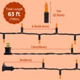 thumbnail image 5 of Scidweet Halloween Lights, 63 ft 300 LED Twinkle String Lights for Halloween Decorations, Orange, 5 of 6