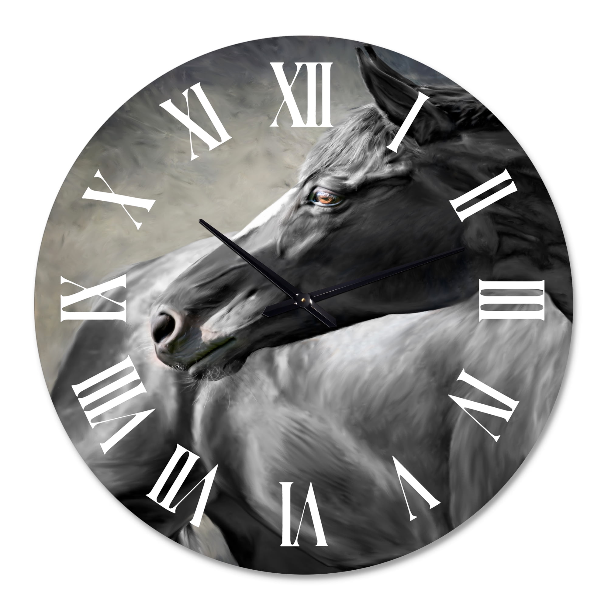 Designart 1 in Quartz Farmhouse Wall Clock