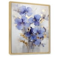 thumbnail image 2 of Designart "Mysterious Lavender Blossoms II" Violets Floater Framed Wall Art Prints, 2 of 5