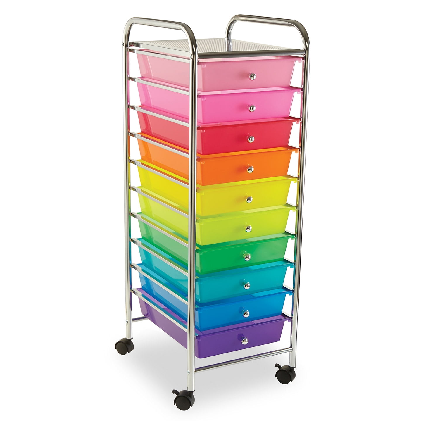 Darice Rainbow 10Drawer Storage Rolling Cart