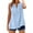 Light Blue, variant on Women's Sleeveless Cotton Linen Shirt, V Neck Tank Top with Button and Pocket, Loose Fit Casual Blouse, Oversized Tunic for Women, Summer Daily Wear, Beach Cover Up-Black