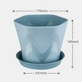 thumbnail image 4 of Resin Hexagon Plant Pots, Flower Pots Outdoor Indoor, Planters with Drainage Hole and Tray Saucer, 4 of 7