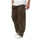 thumbnail image 1 of Pantalones cargo de verano para hombre: pantalones de trabajo holgados, ligeros, con cintura elástica y múltiples bolsillos, corte regular para actividades al aire libre, trabajo y ocio, poliéster, 1 of 8