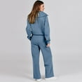 thumbnail image 4 of Mohiass Women 2 Piece Outfits 2025 Fall Fashion Airport Wide Leg Pants Lounge Set Leisure Travel Vacation Clothes Sweatsuits Sky Blue M, 4 of 6