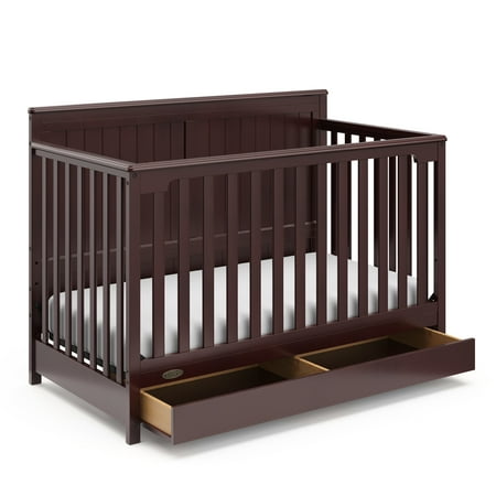 Graco Hadley 5-in-1 Convertible Baby Crib with Drawer Espresso