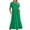 Green, variant on VSSSJ Womens Summer Casual Short Sleeve Crewneck Dress Solid Color Loose Flowy Tiered Ruffle Maxi Beach Sun Dress with Pockets Blue XL
