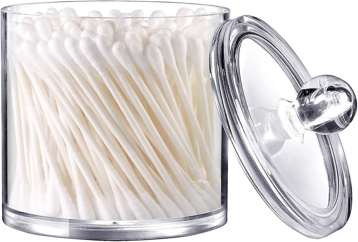 Lot De 4 Bocaux En Verre Borosilicate Avec Couvercles Et Plateaux - 2x250ml + 2x500ml - Rangement Salle De Bain, Cuisine, Déco