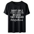 thumbnail image 4 of Mrat Chemises & Blouses à Manches Courtes Col Rond Chemise Blanche Femmes Hauts de Travail Manches Courtes Blouse Imprimée Lettre T-Shirt Hauts Manches Courtes Chemises de Travail Femme, 4 of 8