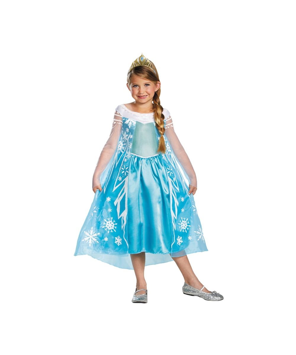 Baby Girl Toddler Elsa Dress Frozen Inspired Costume Party Halloween Dress ZG9 