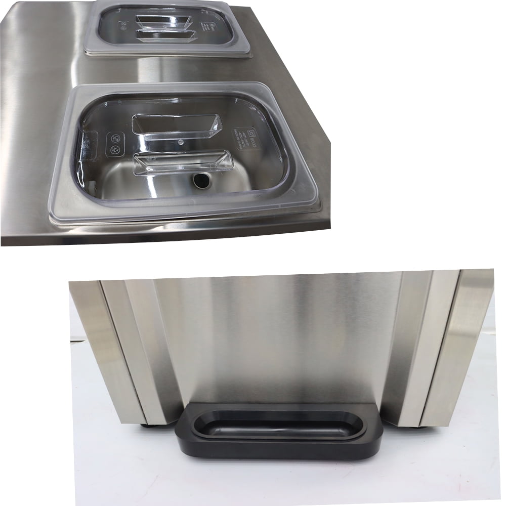 INTBUYING 3 Holes Soft Ice Cream Machine Multiple Flavors Ice Cream Maker and Ice Cream Frozen Cones Making LED Display