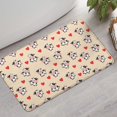 thumbnail image 2 of Beige Cow Heart Pattern Bathroom Rugs Mat,Non Slip Microfiber Bathroom Rug,Rubber Backing,Soft Bathroom Mats for Bathroom Floor,Tub and Shower,17x30in(43x75cm), 2 of 5
