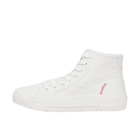 Skechers Women's Street Trax Hi Tread Lightly Canvas 6 Eyelet Lace Up Fashion Sneaker