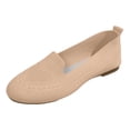thumbnail image 3 of YLYL Women's Ballet Flats Knit Round Toe Slip on Low Heel Soft Lightweight Casual Penny Loafers, 3 of 7
