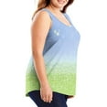 thumbnail image 3 of cocolona Womens Plus Size Summer Tank Tops Crew Neck Sleeveless Shirts Fashion Casual Loose Print Tees Blouse Blue XXXXL, 3 of 7