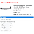 thumbnail image 2 of Front Stabilizer Bar Link - Compatible with 2004 - 2010 Toyota Sienna 2005 2006 2007 2008 2009, 2 of 2