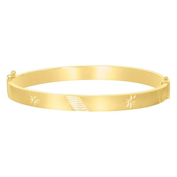 10kt Real Yellow Gold Womens Fashion Bangle