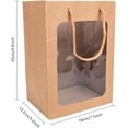 thumbnail image 5 of 10 Packs Brown Kraft Paper Bags with Window 10x7x5 Gift Bags for Valentine's Day Party Favor Storage Flower Stroage Food Storage and More DIY Peru, 5 of 9