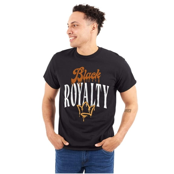 Black Royalty Graffiti Paint Drip Men's Graphic T Shirt Tees Brisco Brands S
