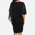 thumbnail image 3 of Robe Femme Grande Taille Mode Décolleté en V Profond Unie à Manches Courtes Robe d'Été en V pour Femme Décontractée Col Décontracté Longue Robe, 3 of 4