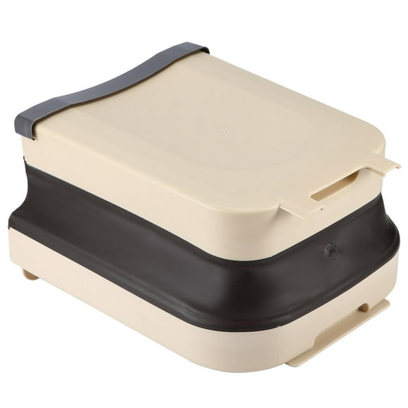 9L Hanging Trash Can, Kitchen Garbage Cans, Plastic Foldable Car For Cabinet