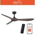thumbnail image 2 of Home Decorators Collection Tager 52 in. Indoor/Outdoor Matte Black and Whiskey Barrel Blades Smart Ceiling Fan with Remote Powered by Hubspace, 2 of 7