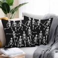 thumbnail image 2 of Outdoor Waterproof Pillow Covers Halloween Pumpkin Ghost Face Maple Leaf Decorative Throw Pillow Protectors,Retro Wood Board Pillowcase Cushion Cases for Patio Sofa Garden Couch,18x18in,Pack of 2, 2 of 9