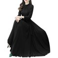 thumbnail image 3 of ZANZEA Womens Dresses O-Neck Evening Long Gowns Solid Color Dress, 3 of 4