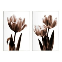 Stupell Industries Modern Tulip Silhouettes Botanical & Floral Photography Unframed Art Print Wall Art, 10 x 15, Set of 2