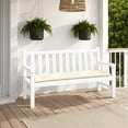 thumbnail image 6 of Claire Outdoor Cushion for Bench, Tufted White Oxford Fabric, 59 Inch, 6 of 6