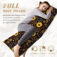 thumbnail image 5 of Disketp Sunflowers Leaves Print Body Pillow Cover - Super Soft 20x54 Body Pillow Case,Long Side Hidden Zipper, 5 of 8