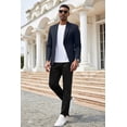 thumbnail image 4 of COOFANDY Men's Casual Blazer Slim Fit Black Suit Jackets Cotton Herringbone Sport Coats, 4 of 5