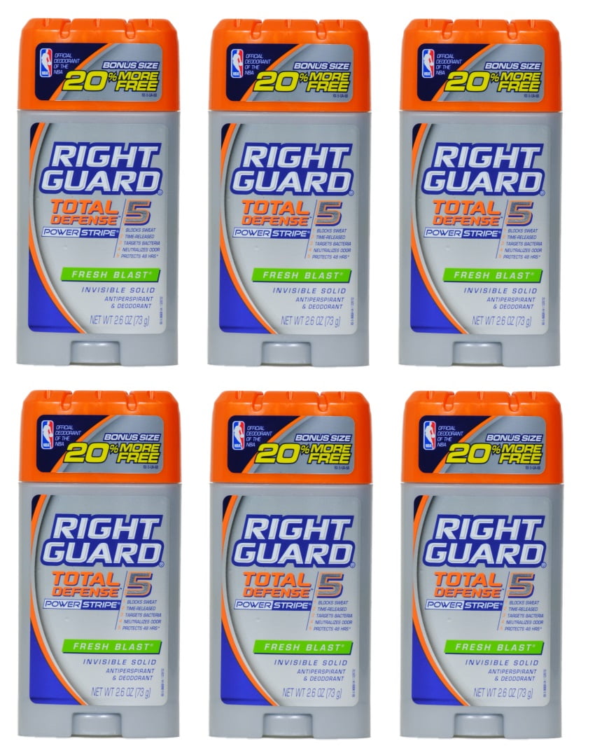 Right Guard Total Defence 5 Fresh Anti-Perspirant Stick 50 ml Pack of 6 