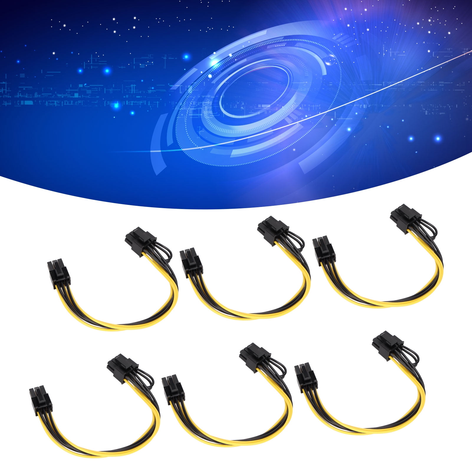 Zerone Power Supply GPU,Power Supply Cables,6Pcs GPU Power Cables PCIE