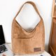 thumbnail image 3 of Bolso de mano de pana para mujer, bolso hobo retro de gran capacidad, bolso de compras suave (caqui), 3 of 8