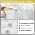 thumbnail image 4 of AllWays Plaza No Hook Shower Curtain with Snap in Liner Set Less Time Yellow Waffle Shower Curtain for Bathroom 75" L x 72" W Yellow, 4 of 14