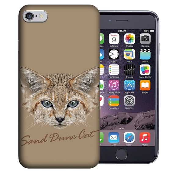 MUNDAZE Apple iPhone 6 7 8 PLUS Design Case - Sand Dune Cat Realistic Art Design Cover