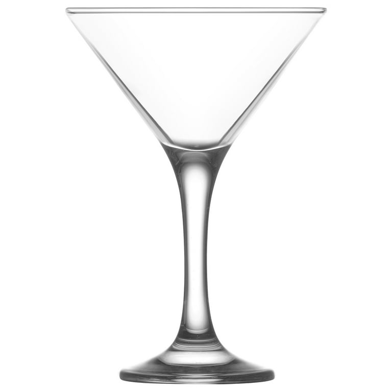 Lav Martini Glasses 6-Piece, 6 oz Martini Cocktail Glass Set Perfect for Cosmopolitan and Elegant Cocktails, Clear Bar Glasses with Stem Set Classic