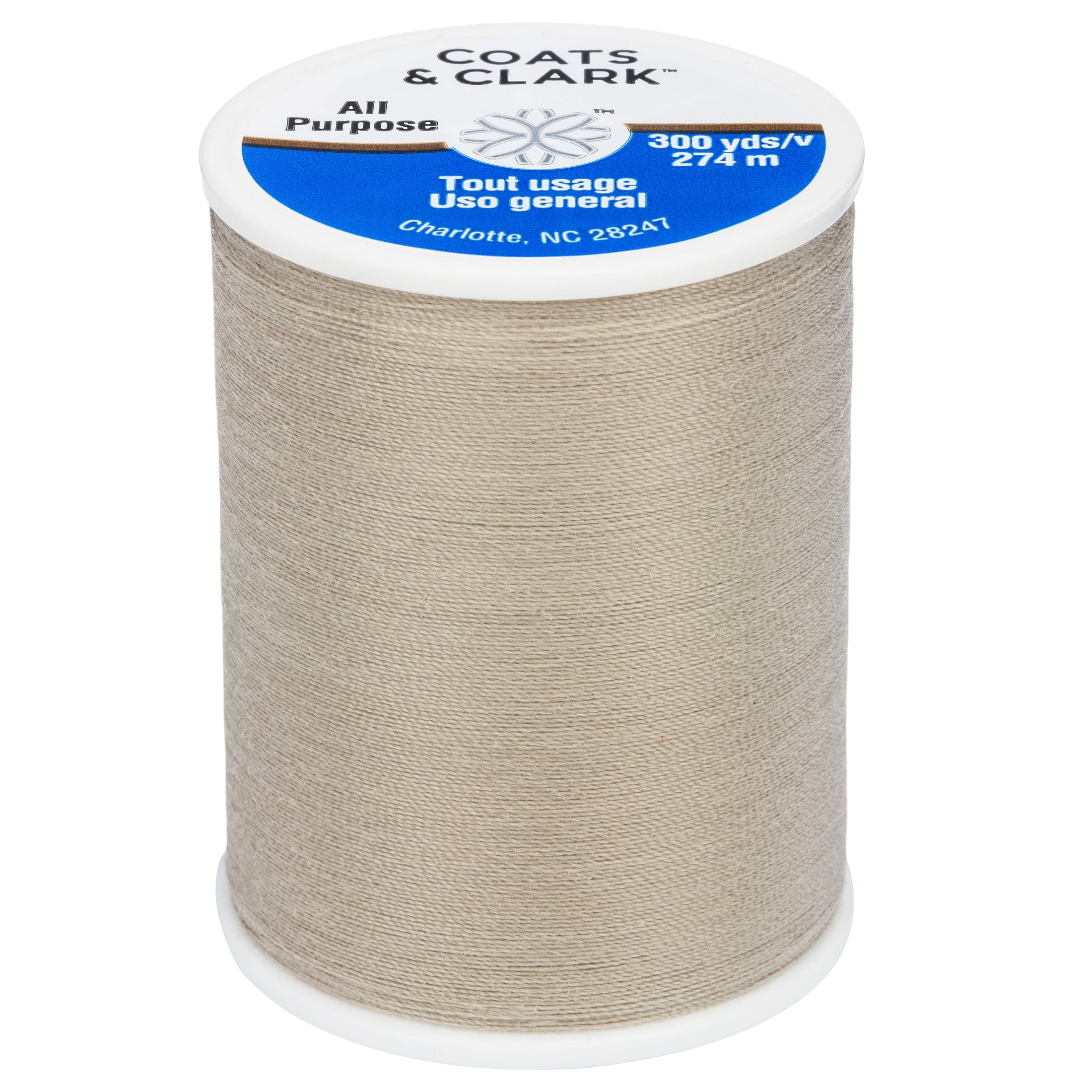 (3 pack) Coats & Clark All Purpose Dark Linen Polyester Thread, 300 Yards