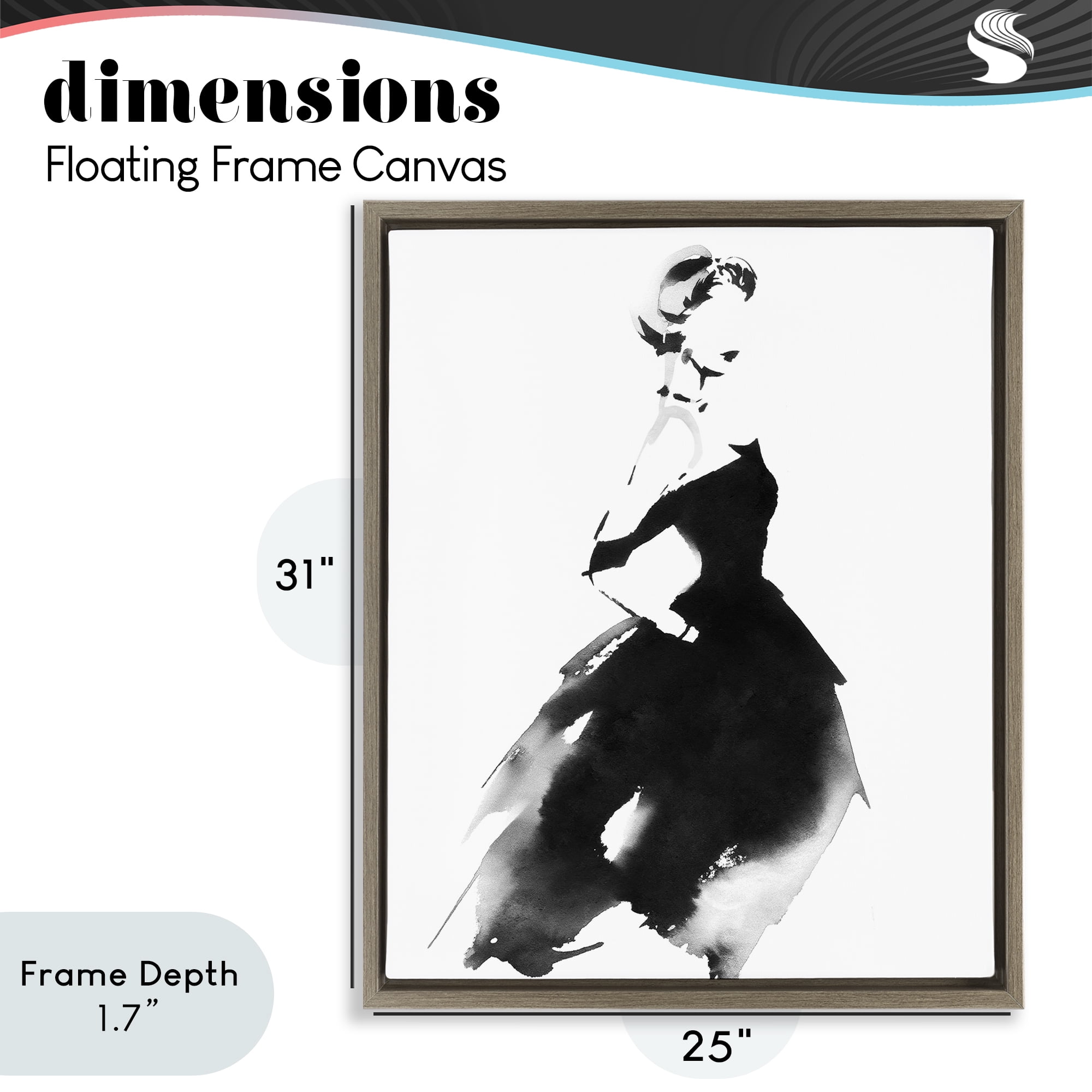 Stupell Industries Shadow Waltz Silhouette Brown Framed Floater Canvas Wall Art, design by Svetlana Aleynikova