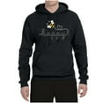 thumbnail image 2 of Wild Bobby, Bee Happy Motivational Inspirational Teachers, Pop Culture, Unisex Graphic Hoodie Sweatshirt, Black, Small, 2 of 4