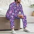 thumbnail image 7 of Naloa Skull Rainbow Mushroom Men’s Pajamas Set - Long Sleeve Button Down Sleep Shirt and Pajama Bottoms Sleepwear Set-XX-Large, 7 of 7