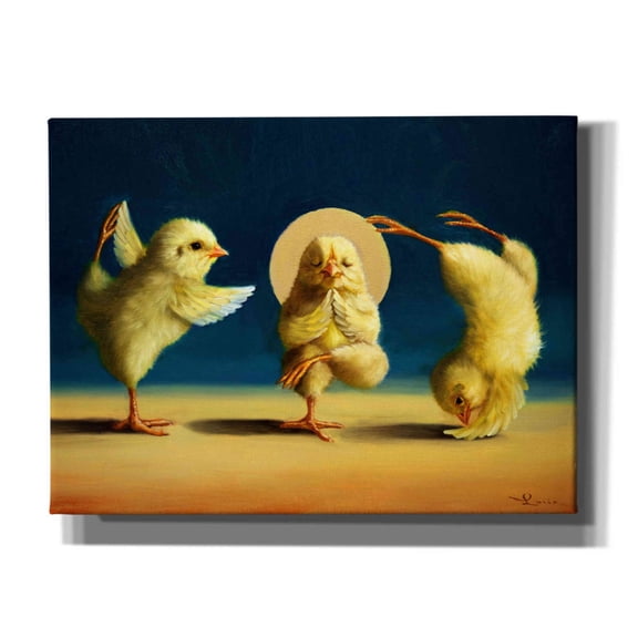 Epic Graffiti 'Yoga Chicks Three' by Lucia Heffernan, 16"x12"