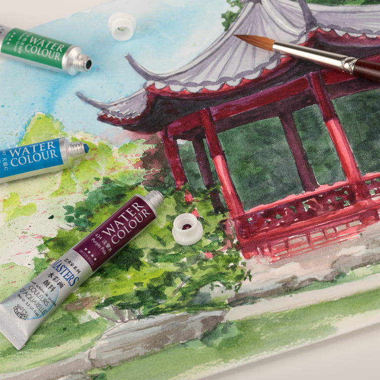 WEPSEN Water Color Paint Set, 24 Vivid Colors in Portable Box Travel 